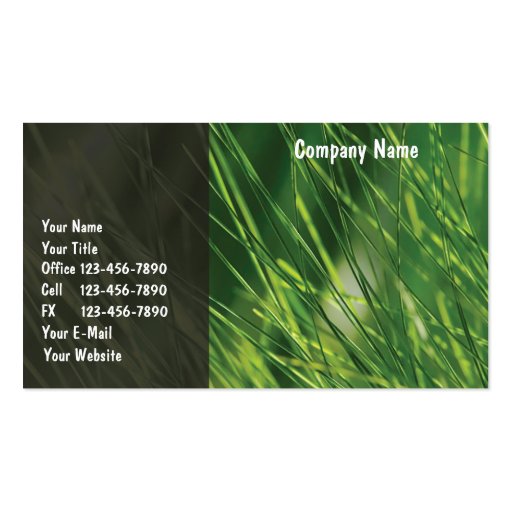 Landscaper Business Cards (front side)