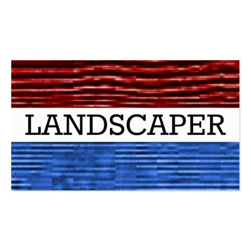 Landscaper Patriotic Business Card (front side)