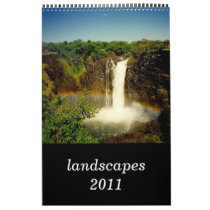 landscapes 2011 single page calendar
