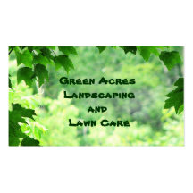 Landscaping and Lawn Care Service Business Card