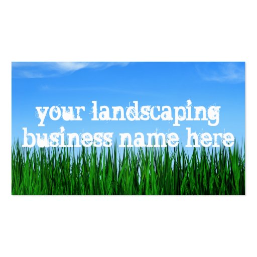 landscaping business business cards (front side)