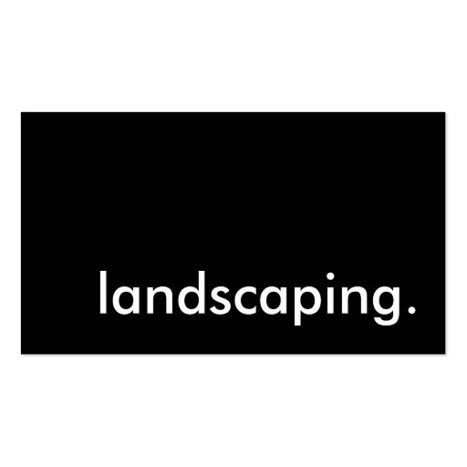landscaping. business card template (front side)
