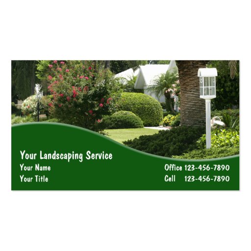Landscaping Business Cards (front side)