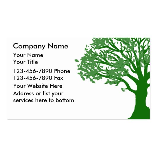 Landscaping Business Cards (front side)