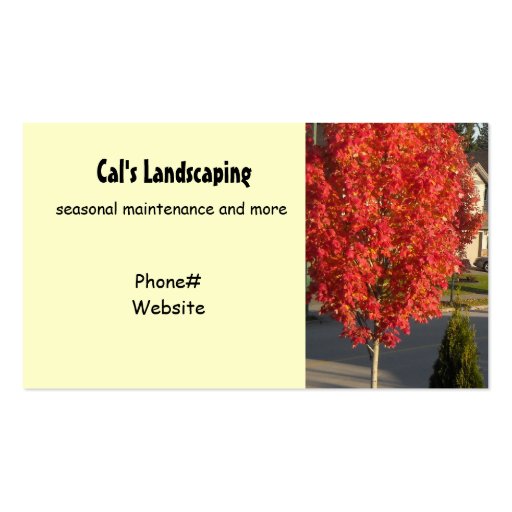 Landscaping Design Business Card Templates (front side)