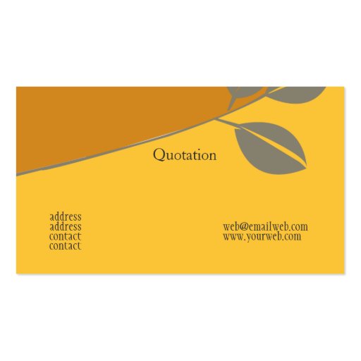Landscaping Elegant Golden Business Card Template (back side)