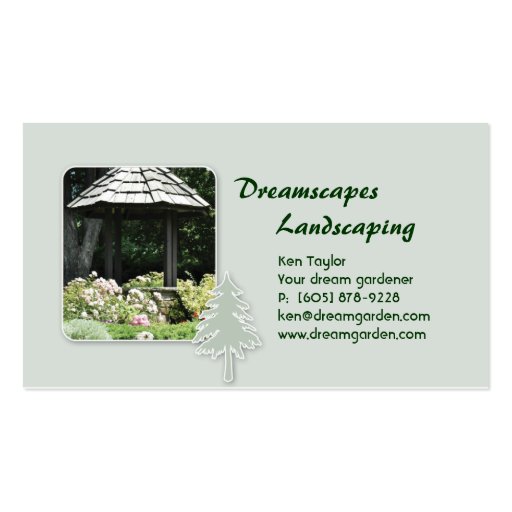Landscaping Gazebo Business Card (front side)