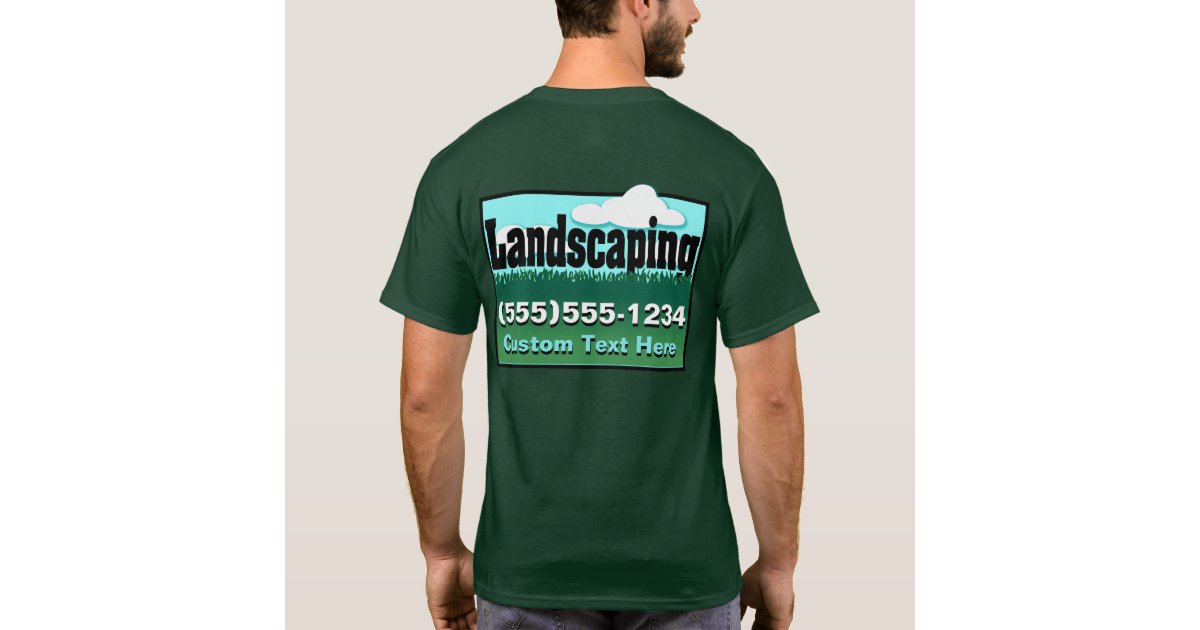 landscaping lawn care advertise business back t shirt landscaping clothes