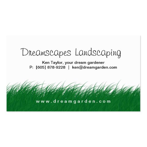 Landscaping Lawn Care Wild Grass Business Card | Zazzle