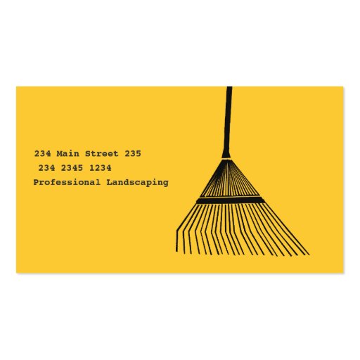 Landscaping Lawn Gardening Business Card Template (back side)