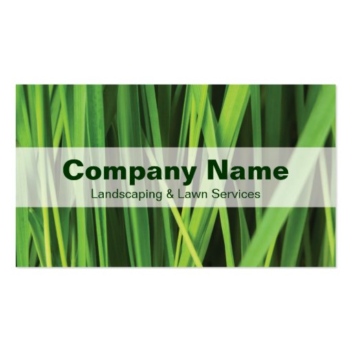 Landscaping & Lawn Services Nature Business Card (front side)