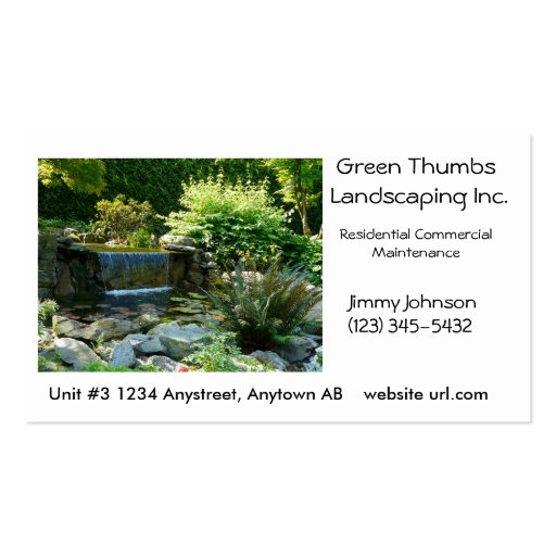 Landscaping or Gardening  Business Card Template
