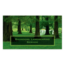 Landscaping or Lawn Care Service Company Business Card Template