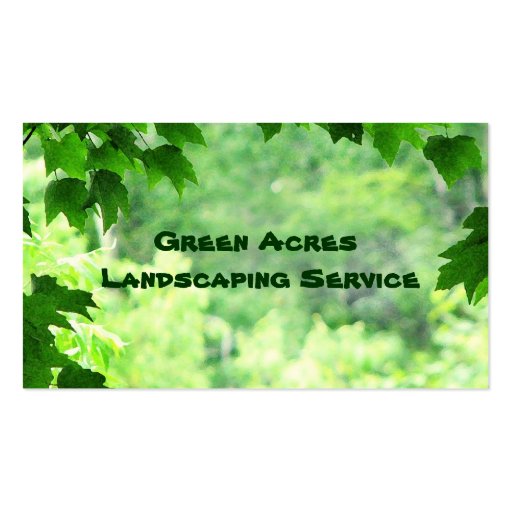 Landscaping Service Business Card (front side)