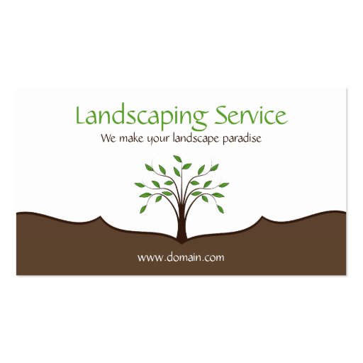 Landscaping Service Business Card (2-sided) (back side)