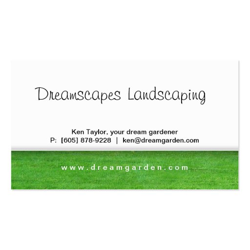 Landscaping Weed Before After Business Card (front side)