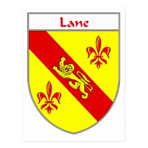 Lane Coat of Arms/Family Crest Postcard Zazzle