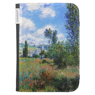 Lane in Poppy Fields Saint-Martin Claude Monet Kindle Folio Case