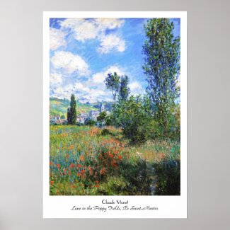 Lane in Poppy Fields Saint-Martin Claude Monet Print