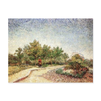 Lane in Voyer d'Argenson Park, Vincent van Gogh Postcard by masterpiecesofart