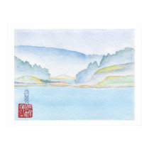Langdale To Horseshoe Bay Watercolor Print posters