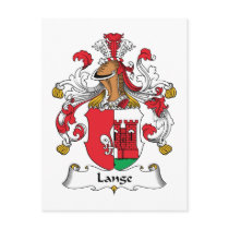 Lange Family Crest postcards