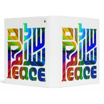 Language of Peace/Three languages Colorful 3 Ring Binder
