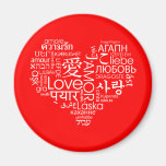 Languages of Love Heart magnets
