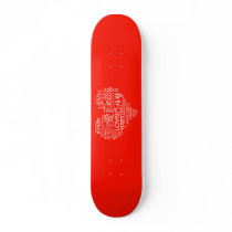 Languages of Love Heart Custom Skateboard