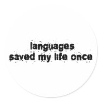 Languages Saved My Life Once stickers