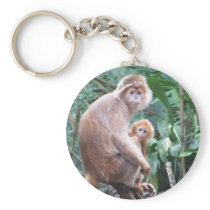 Langur Monkey Mother & Baby Key Chains