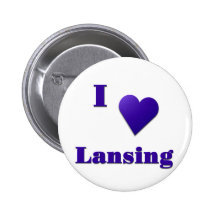 Lansing -- Midnight Blue Pinback Button