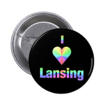 Lansing -- Pastels Pinback Buttons