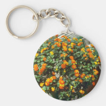 Lantana Camara (Yellow Sage) Pink flowers Keychain