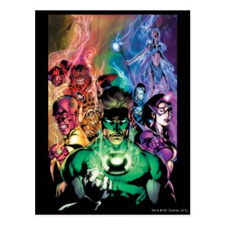 Lantern Corps Group with Colors Postcards