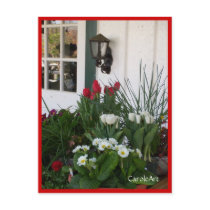 "Lantern Flowers" cards & stamps postcards