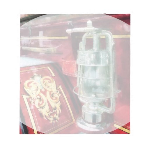 Lantern on Old Fire Truck Scratch Pads