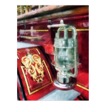 Lantern on Old Fire Truck posters