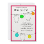 Lanterns and Onesies clothesline Baby Shower Personalized Invites