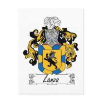 Lanza Family Crest postcards by coatsofarms Lanza Family Crest postcards
