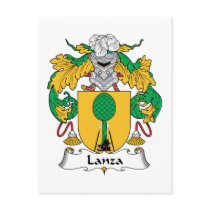 Lanza Family Crest postcards by coatsofarms Lanza Family Crest postcards