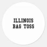 Lanzamiento del bolso de Illinois Pegatina Redonda