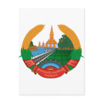 LAO NATIONAL EMBLEM - LAO BADGE postcards