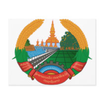 LAO NATIONAL EMBLEM - LAO BADGE postcards