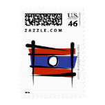Laos Brush Flag Stamp