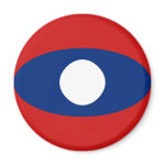 Laos Fisheye Flag Magnet