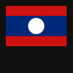 Laos Flag Map Spaghetti Top