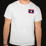 Laos Flag Map Basic T-Shirt