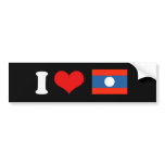 Laos Flag Bumper Stickers