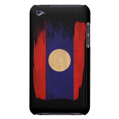 Laos Flag Ipod Touch Cover by Zipperedflags. Original flag design looks like
